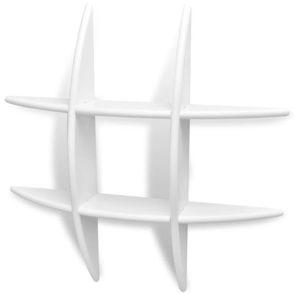 VidaXL Wandplanken 2 St Wit 3 VidaXL Wandplanken 2 St Wit