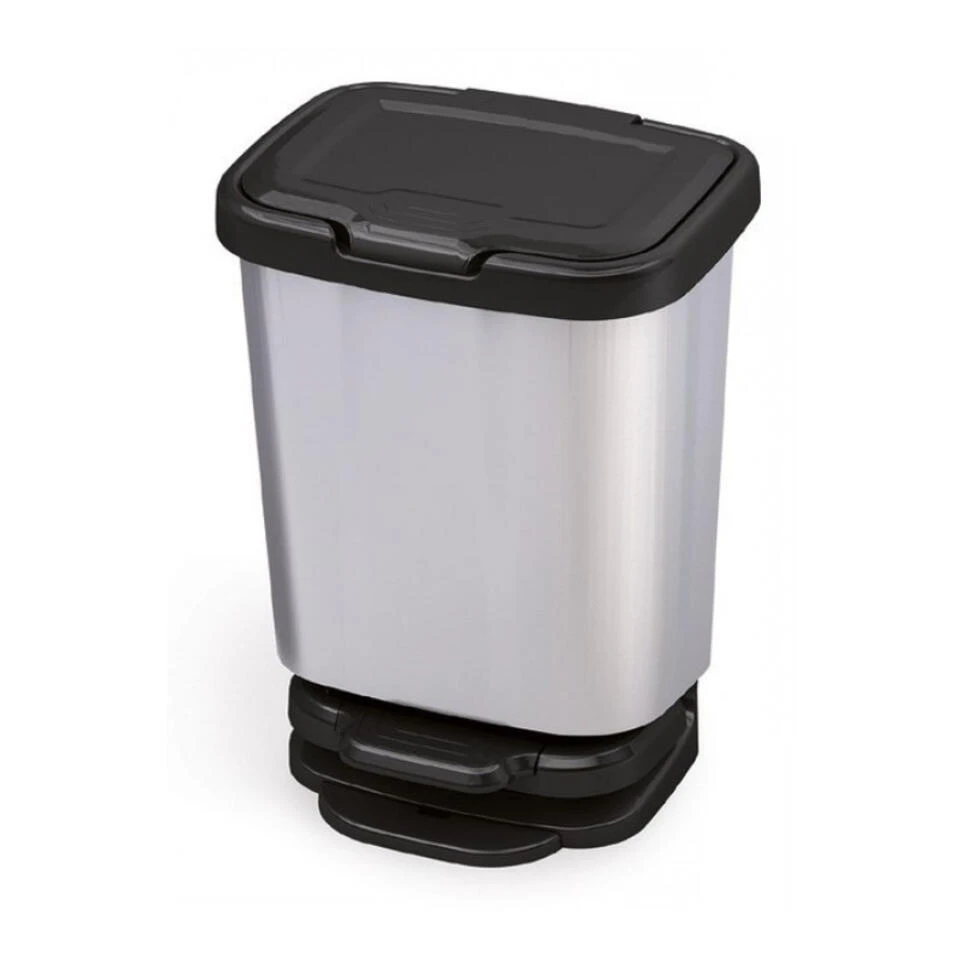 Merkloos Pedaalemmer - Zilverkleurig - 20 L - 45 Cm 4 Merkloos Pedaalemmer - Zilverkleurig - 20 L - 45 Cm - Afbeelding 2