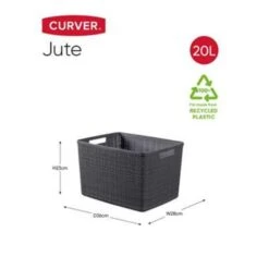 Curver Jute Opbergmand L - 20L - 3 Stuks - Donkergrijs 9 Curver Jute Opbergmand L - 20L - 3 Stuks - Donkergrijs -Opbergmeubels Winkel 1685928436 0103