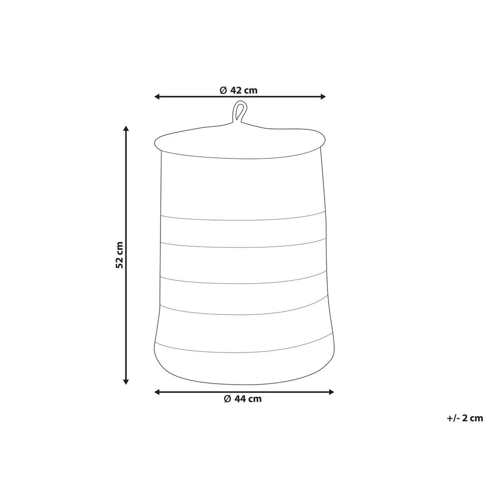 Beliani Mand SILOPI - Beige Katoen 5 Beliani Mand SILOPI - Beige Katoen - Afbeelding 3