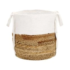 Beliani Mand BELLPAT - Natuurlijk Jute, Katoen -Opbergmeubels Winkel 21a4c1aa5857488a8155332b4ace72ab