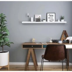 Songmics Zwevende Planken - Wandplank - Wit 11 Songmics Zwevende Planken - Wandplank - Wit -Opbergmeubels Winkel 410cba55d566470fbcae1be6be1fa2cc