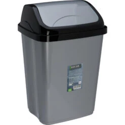 Merkloos Storage Solutions Afvalemmer - 10L - Grijs/zwart - Klep Deksel 7 Merkloos Storage Solutions Afvalemmer - 10L - Grijs/zwart - Klep Deksel -Opbergmeubels Winkel 50d5096ce1bb40fd9b9a7b2ef2639e0e