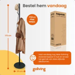 Goliving Kapstok Staand - 8 Haken - Garderoberek - Kapstokken - Kapstokhaak -Opbergmeubels Winkel 5efeab5d2953492e82a6096e92b93ca2
