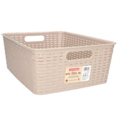Plasticforte Opbergmand/kastmand - Kunststof - Beige - 12L -Opbergmeubels Winkel 62263a78c3c3437faef8a5904d198693