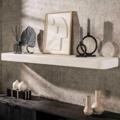 Wandplank Solero 150 Cm-marmer Composiet -Opbergmeubels Winkel 697cad0e98694e5985df1a133edbdd2b