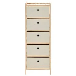 VidaXL Opbergrekken Met 5 Stoffen Manden 2 St Cederhout Beige 8 VidaXL Opbergrekken Met 5 Stoffen Manden 2 St Cederhout Beige -Opbergmeubels Winkel 6f1405fcd9ad4b3e9c45113cd81f98e8