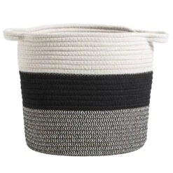 Mand Leuven - Zwart/wit/grijs - 27xØ27 Cm