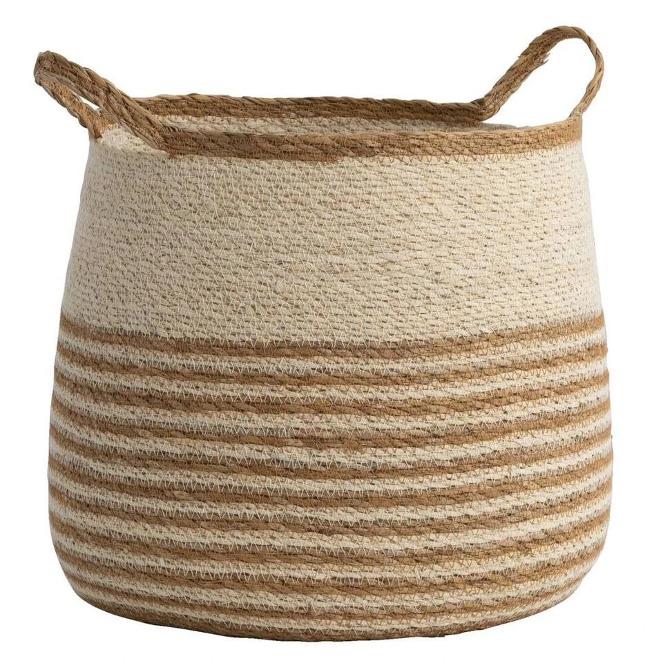 Mand Tom - Lichtbruin Zeegras - 30xØ32 Cm 3 Mand Tom - Lichtbruin Zeegras - 30xØ32 Cm