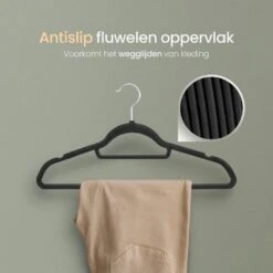O'DADDY Fluwelen Kleerhangers - 40 Stuks - Antislip - Zwart -Opbergmeubels Winkel 70e9e9ee4c3243949389254c3097b6ca