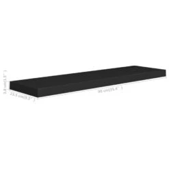VidaXL - Wandschap - Zwart - MDF - 90 X 23.5 X 3.8 Cm -Opbergmeubels Winkel 75c051cb646a4cbe9b566f0518106004
