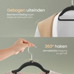 O'DADDY Fluwelen Kleerhangers - 40 Stuks - Antislip - Zwart -Opbergmeubels Winkel 8868c982cb094093b9114fc862823251