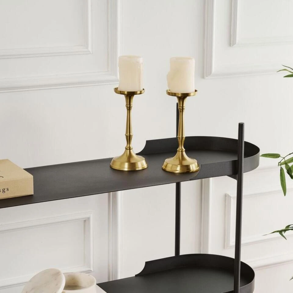 CALICOSY - Rek BLAIR - Zwart - 105x120x34 Cm 6 CALICOSY - Rek BLAIR - Zwart - 105x120x34 Cm - Afbeelding 4