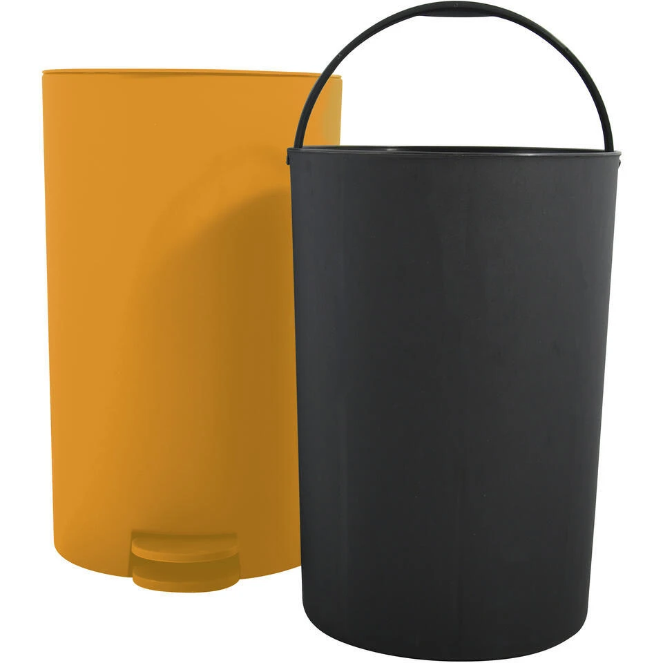 Merkloos MSV Badkamer/toilet Pedaalemmer - Saffraan Geel - 3L - 15x27 Cm 5 Merkloos MSV Badkamer/toilet Pedaalemmer - Saffraan Geel - 3L - 15x27 Cm - Afbeelding 3