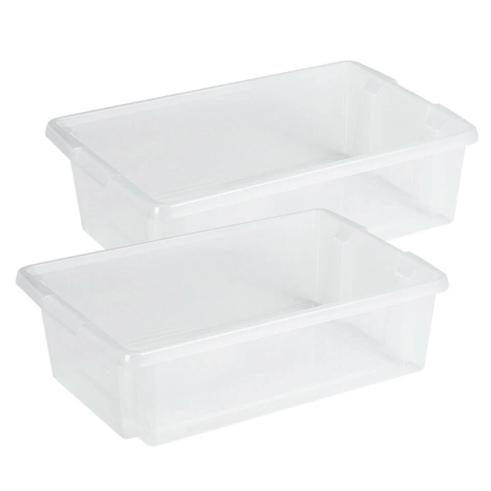 Sunware Opslagbox - Kunststof - 30 Liter - Transparant - 59 X 39 X 17 Cm 5 Sunware Opslagbox - Kunststof - 30 Liter - Transparant - 59 X 39 X 17 Cm - Afbeelding 3