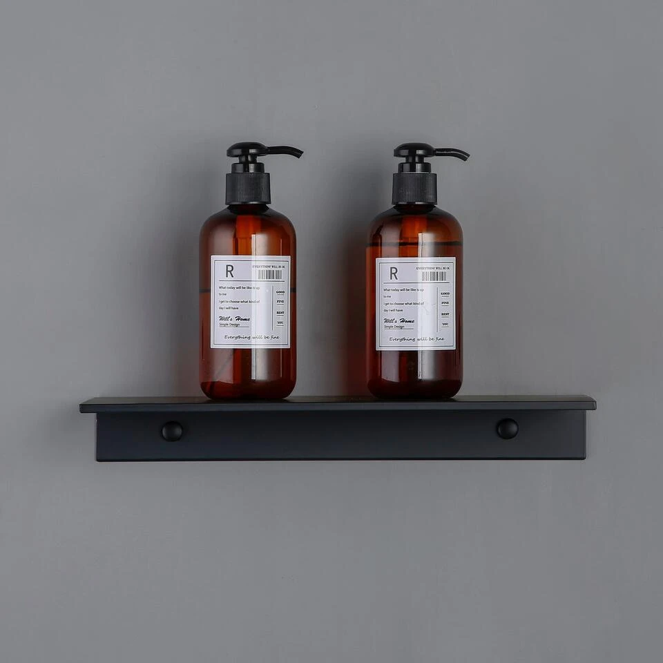 XIVADA Wandrek Rosa - Industrieel - Aluminium - Boren - Zwart 8 XIVADA Wandrek Rosa - Industrieel - Aluminium - Boren - Zwart - Afbeelding 6