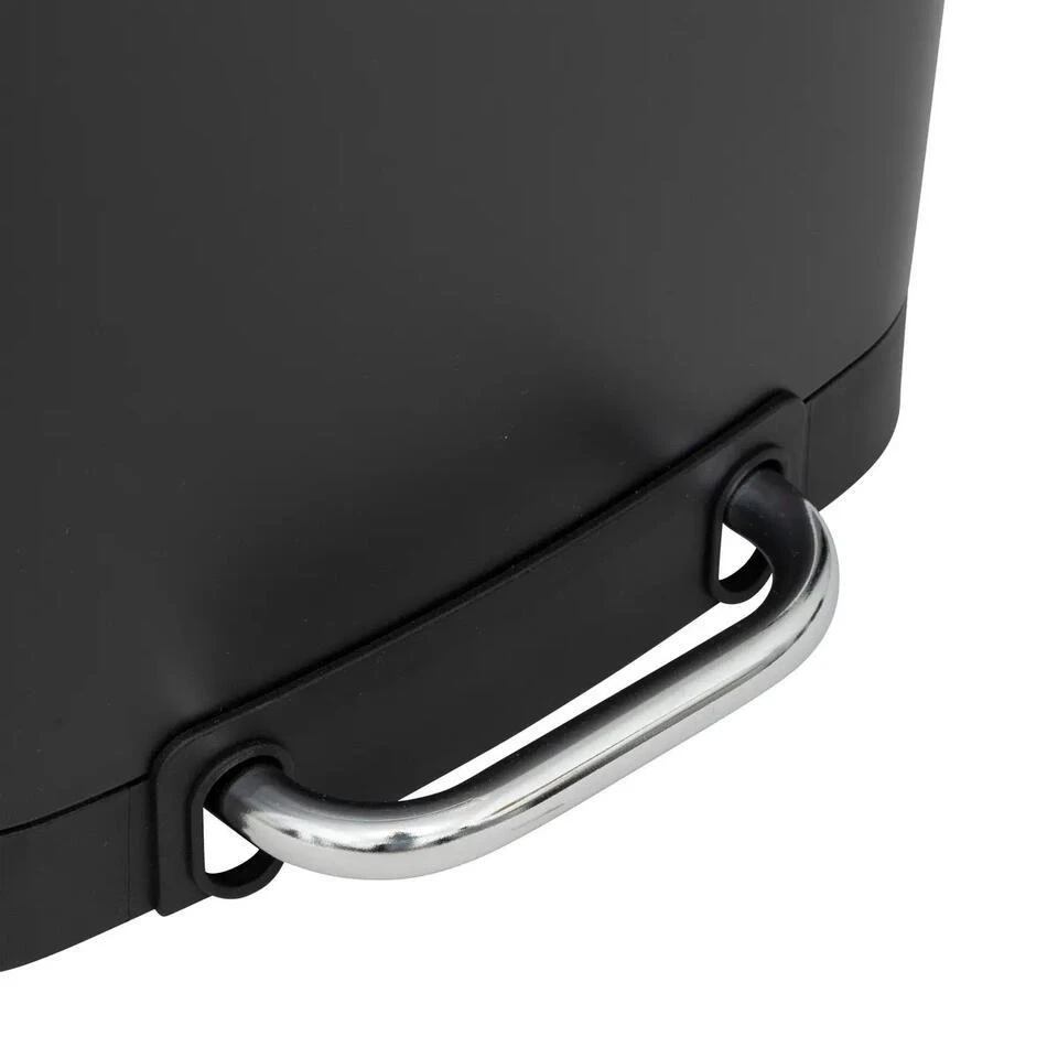 Prullenbak/pedaalemmer - Zwart - Metaal - 20L - 30 X 30 X 53 Cm 5 Prullenbak/pedaalemmer - Zwart - Metaal - 20L - 30 X 30 X 53 Cm - Afbeelding 3