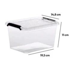 5Five Opbergkist Met Deksel - Clip Box - 2L - 19x15x11 Cm -Opbergmeubels Winkel c2c711a71ca746d2b959c26bd6bd973c
