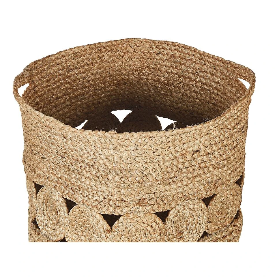 Beliani Mand ALANG - Natuurlijk Jute 6 Beliani Mand ALANG - Natuurlijk Jute - Afbeelding 4