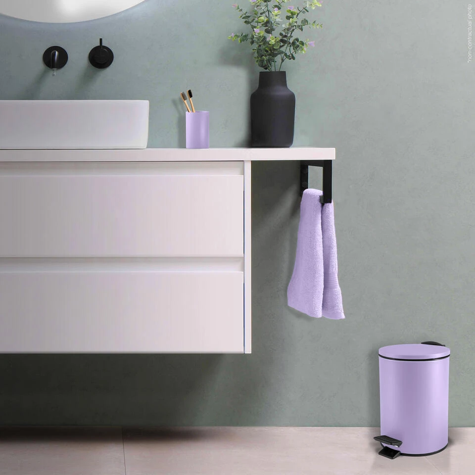 Spirella Pedaalemmer Cannes - Lila Paars - 3L - Metaal - 17x25 Cm 5 Spirella Pedaalemmer Cannes - Lila Paars - 3L - Metaal - 17x25 Cm - Afbeelding 3