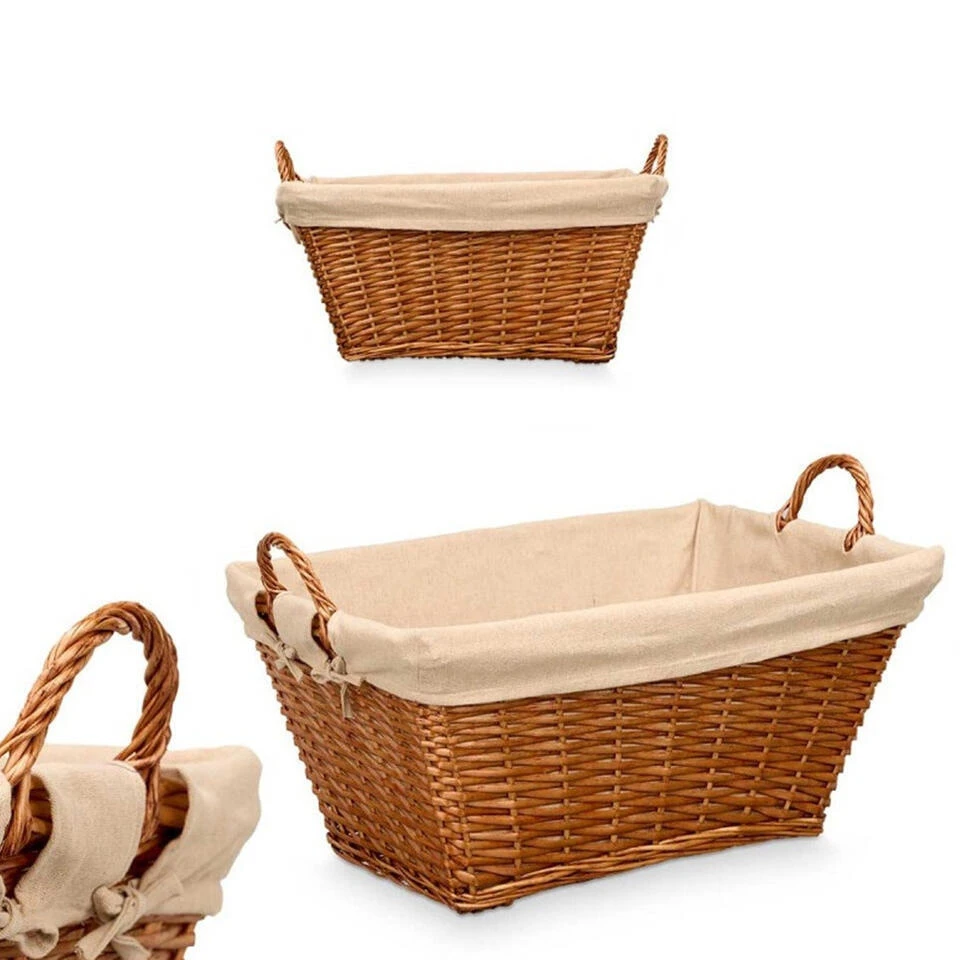 Merkloos Rieten Opberg Mand - Gevlochten Riet - Bruin - 65 X 43 X 35 Cm 7 Merkloos Rieten Opberg Mand - Gevlochten Riet - Bruin - 65 X 43 X 35 Cm - Afbeelding 5