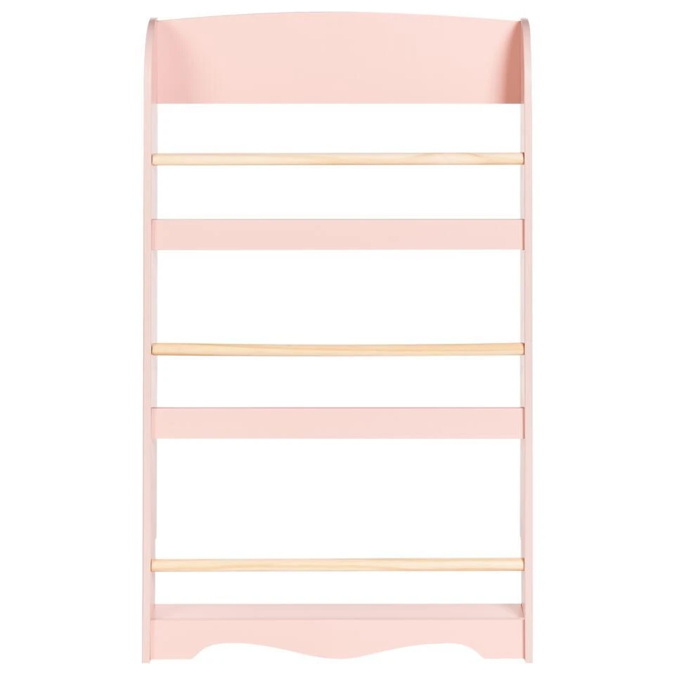 LILOET - Wandboekenkast - Pastelroze - MDF 7 LILOET - Wandboekenkast - Pastelroze - MDF - Afbeelding 5