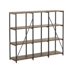 Beliani Boekenkast RHODE - Donkere Houtkleur Vezelplaat -Opbergmeubels Winkel dbc34ebf7f1a4652a8c731e2c41a557a