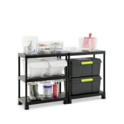 Keter Tribac Opbergrek - 5 Planken - 90x45x182cm - Zwart -Opbergmeubels Winkel dee01883cef44848b54f5a3c5d6abdde