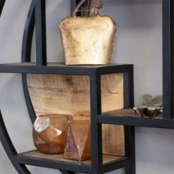 Furndea Orianna Wandrek Industrieel Rond Naturel - 16x75⌀ Cm -Opbergmeubels Winkel e74380aa2c664387930b58df295fdb97