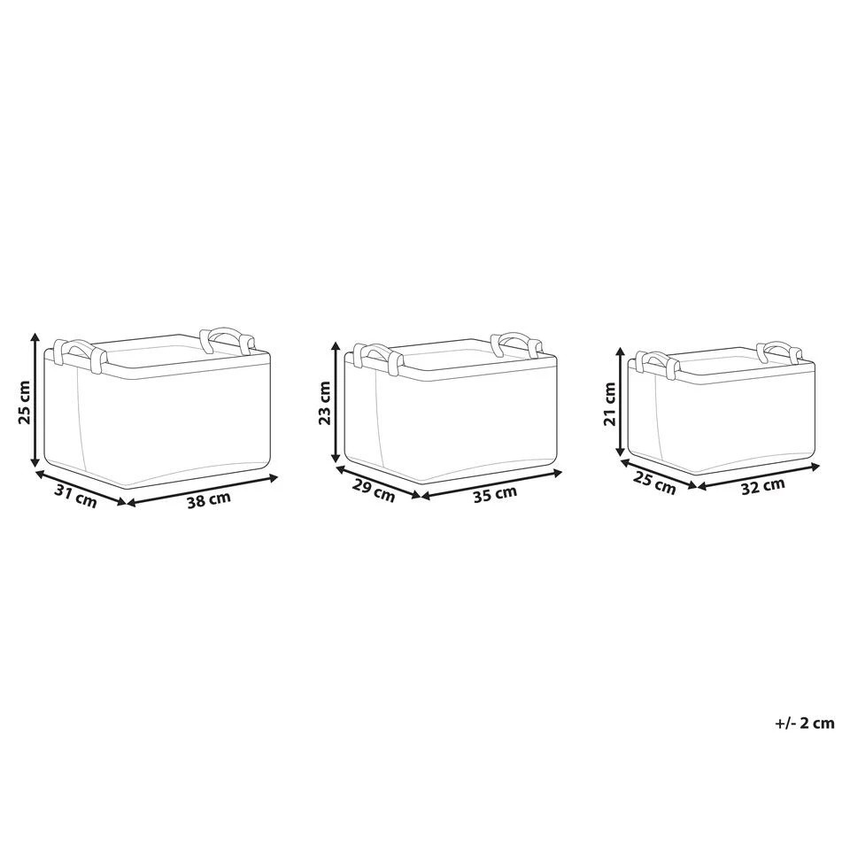 Beliani Mand BAYSAI - Grijs Vilt 4 Beliani Mand BAYSAI - Grijs Vilt - Afbeelding 2
